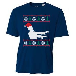 Zombie Santa Ugly Christmas Cooling Performance Crew T-Shirt