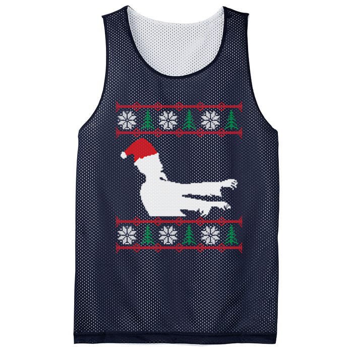 Zombie Santa Ugly Christmas Mesh Reversible Basketball Jersey Tank