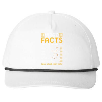 Zodiac Sign Virgo Funny Virgo Facts Gift Snapback Five-Panel Rope Hat