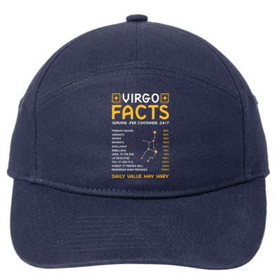 Zodiac Sign Virgo Funny Virgo Facts Gift 7-Panel Snapback Hat