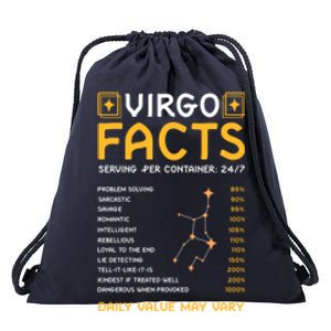 Zodiac Sign Virgo Funny Virgo Facts Gift Drawstring Bag