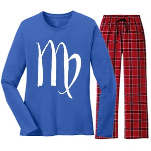 Zodiac Sign Virgo Horoscope Cool Gift Women's Long Sleeve Flannel Pajama Set 