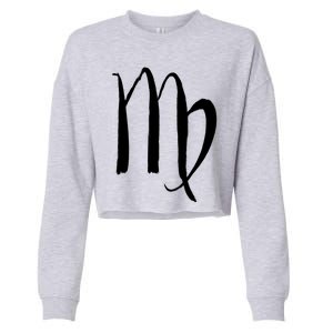 Zodiac Sign Virgo Horoscope Cool Gift Cropped Pullover Crew