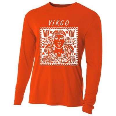 Zodiac Sign Virgo Gift Cooling Performance Long Sleeve Crew