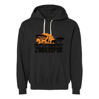 Zoo Safari Wildlife Trip Crew And Zoo Animal Lover Zookeeper Gift Garment-Dyed Fleece Hoodie