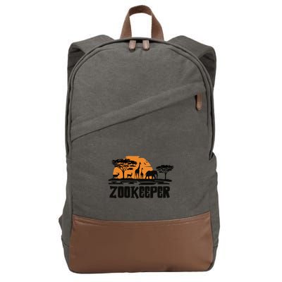 Zoo Safari Wildlife Trip Crew And Zoo Animal Lover Zookeeper Gift Cotton Canvas Backpack