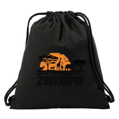 Zoo Safari Wildlife Trip Crew And Zoo Animal Lover Zookeeper Gift Drawstring Bag