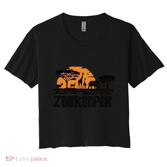 Zoo Safari Wildlife Trip Crew And Zoo Animal Lover Zookeeper Gift Crop Top