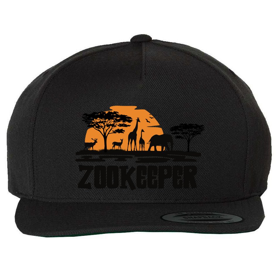 Zoo Safari Wildlife Trip Crew And Zoo Animal Lover Zookeeper Gift Wool Snapback Cap