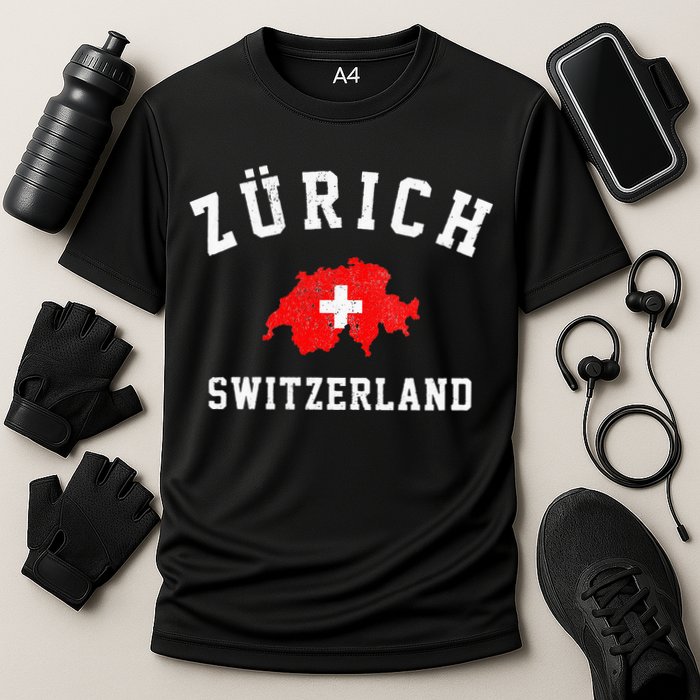 Zurich Switzerland Cooling Performance Crew T-Shirt