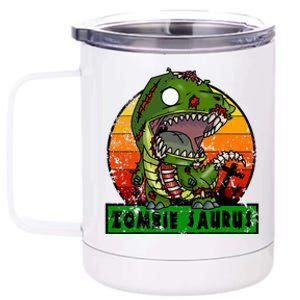 Zombie Saurus Zombiesaurus Dinosaur Halloween Costume 12 oz Stainless Steel Tumbler Cup