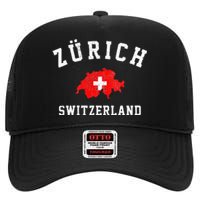 Zurich Switzerland High Crown Mesh Back Trucker Hat