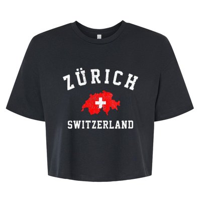 Zurich Switzerland Bella+Canvas Jersey Crop Tee