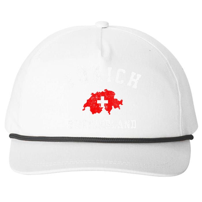 Zurich Switzerland Snapback Five-Panel Rope Hat