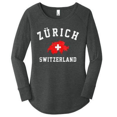 Zurich Switzerland Women's Perfect Tri Tunic Long Sleeve Shirt