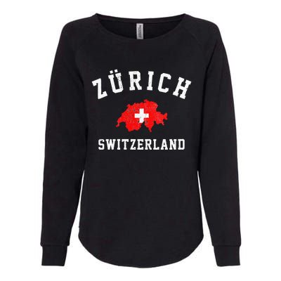 Zurich Switzerland Womens California Wash Sweatshirt