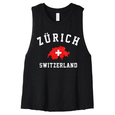 Zurich Switzerland Women's Racerback Cropped Tank