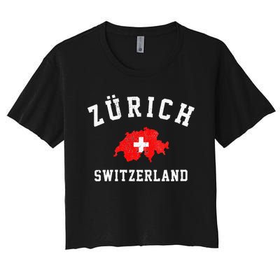 Zurich Switzerland Women's Crop Top Tee