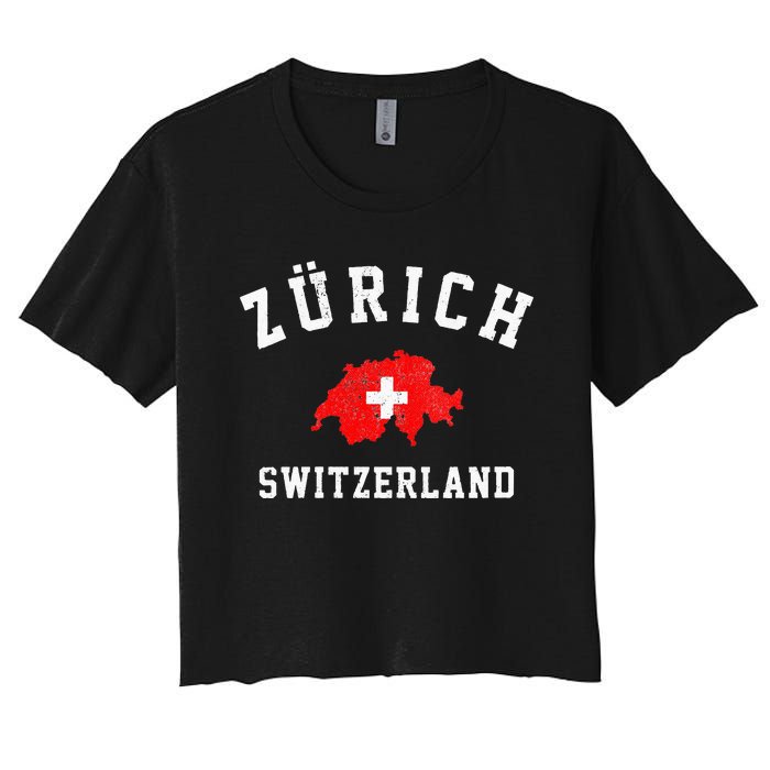 Zurich Switzerland Women's Crop Top Tee