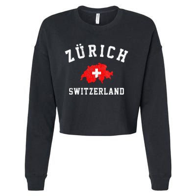 Zurich Switzerland Cropped Pullover Crew