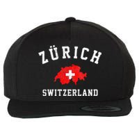 Zurich Switzerland Wool Snapback Cap