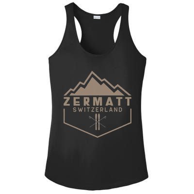 Zermatt Switzerland Ladies PosiCharge Competitor Racerback Tank