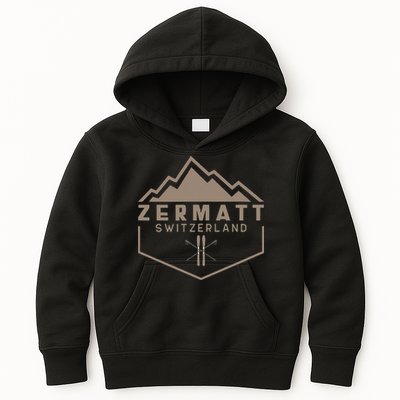 Zermatt Switzerland Kids Hoodie