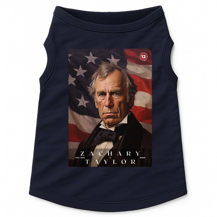Zachary Taylor 12th President Of The United States Portrait Doggie Tank