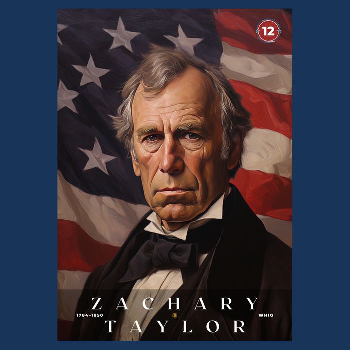 Zachary Taylor 12th President Of The United States Portrait Doggie Tank