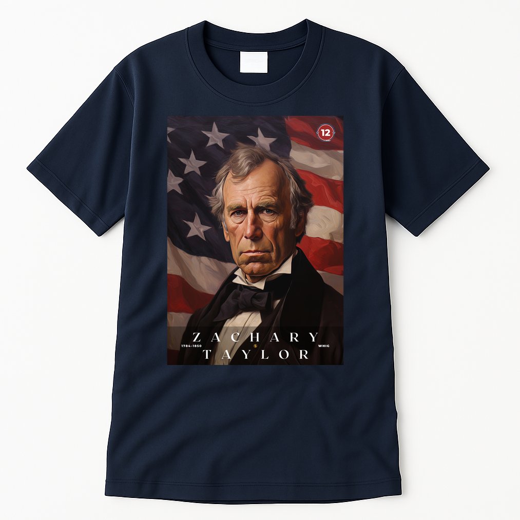 Zachary Taylor 12th President Of The United States Portrait Tall T-Shirt