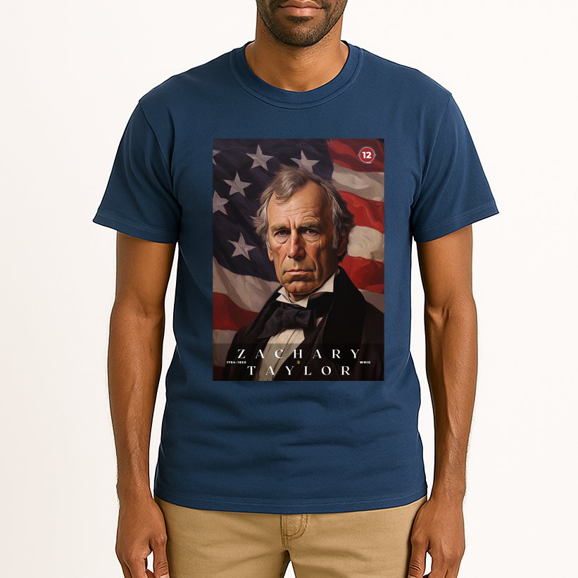 Zachary Taylor 12th President Of The United States Portrait Tall T-Shirt