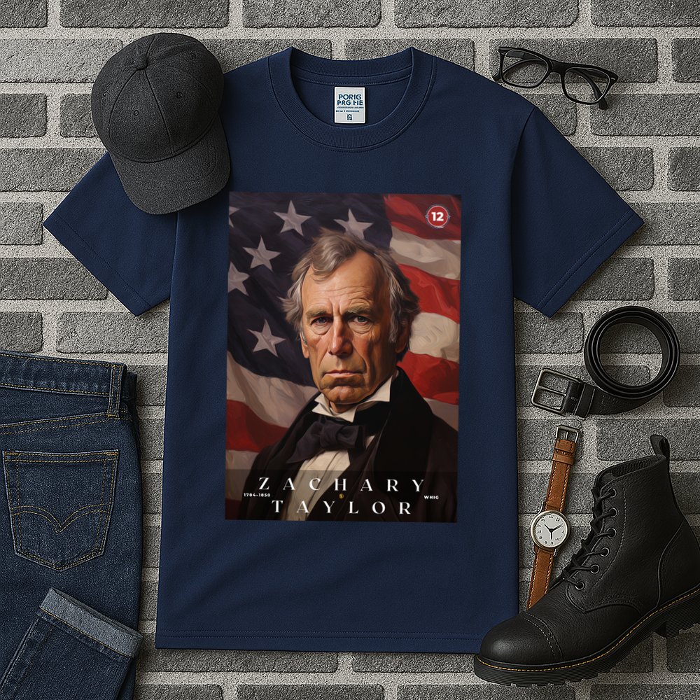 Zachary Taylor 12th President Of The United States Portrait Tall T-Shirt