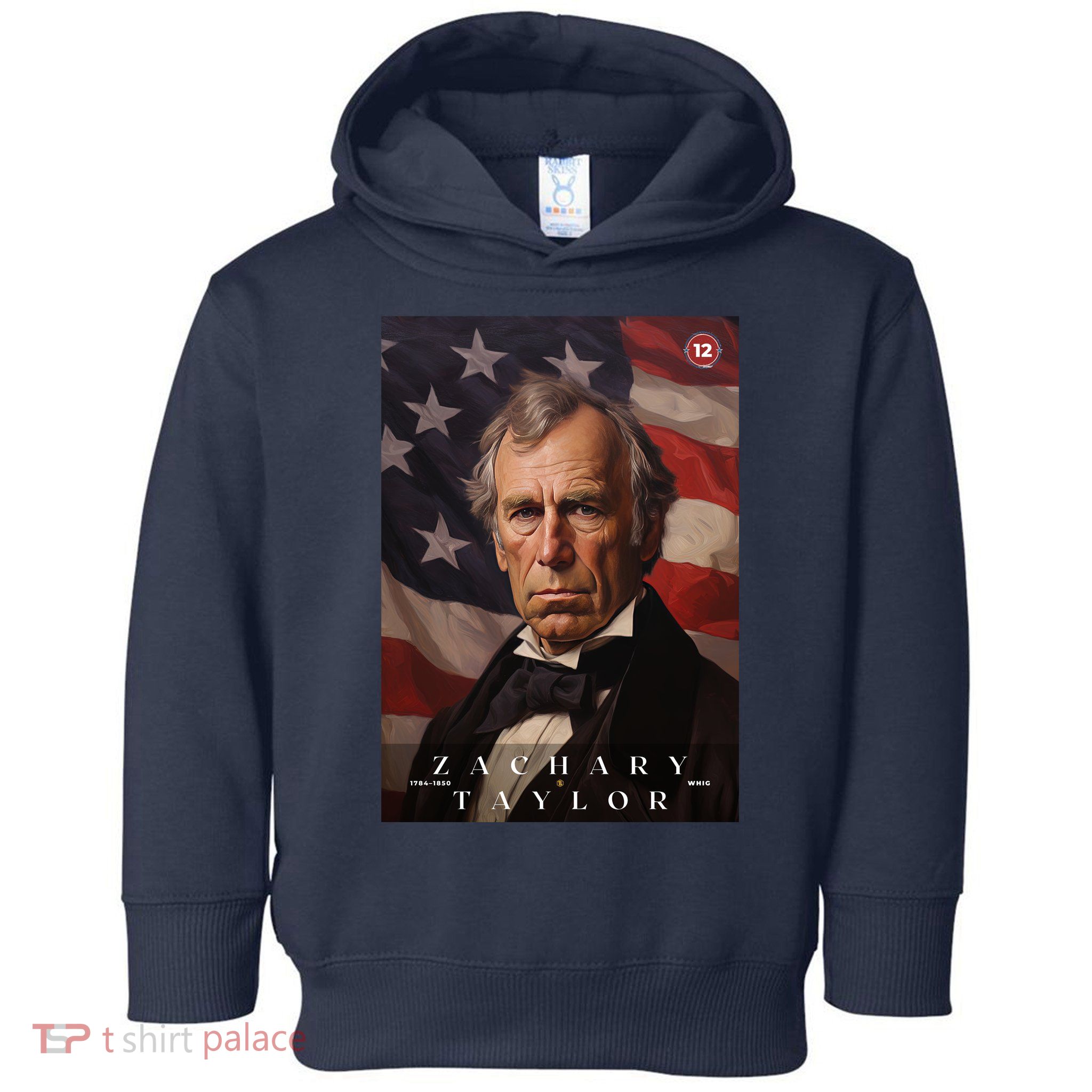 Zachary Taylor 12th President Of The United States Portrait Toddler Hoodie