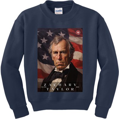 Zachary Taylor 12th President Of The United States Portrait Kids Sweatshirt