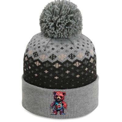 Zombie Teddy Bear The Baniff Cuffed Pom Beanie