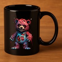 Zombie Teddy Bear 11oz C Handle Ceramic Mug