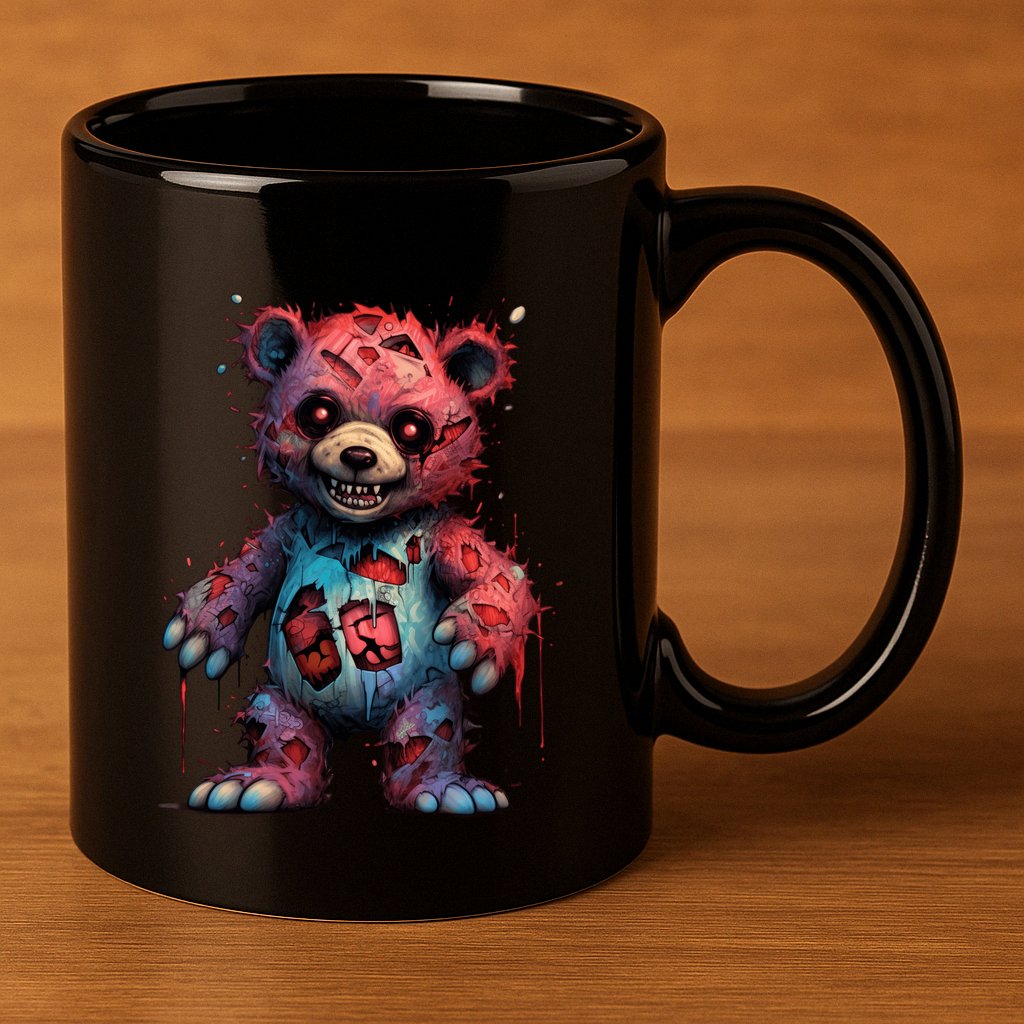 Zombie Teddy Bear 11oz C Handle Ceramic Mug