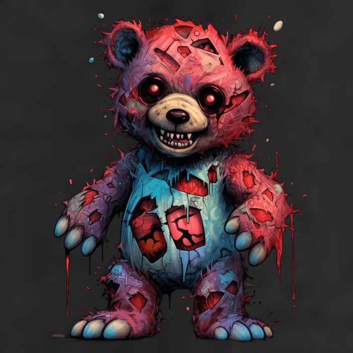 Zombie Teddy Bear 11oz C Handle Ceramic Mug