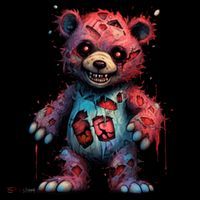 Zombie Teddy Bear Flatbill Hat