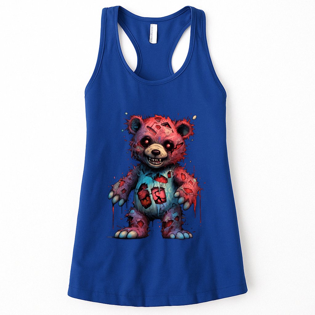 Zombie Teddy Bear Womens Tank Top