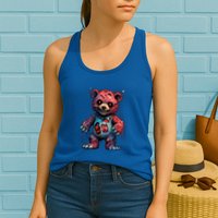 Zombie Teddy Bear Womens Tank Top