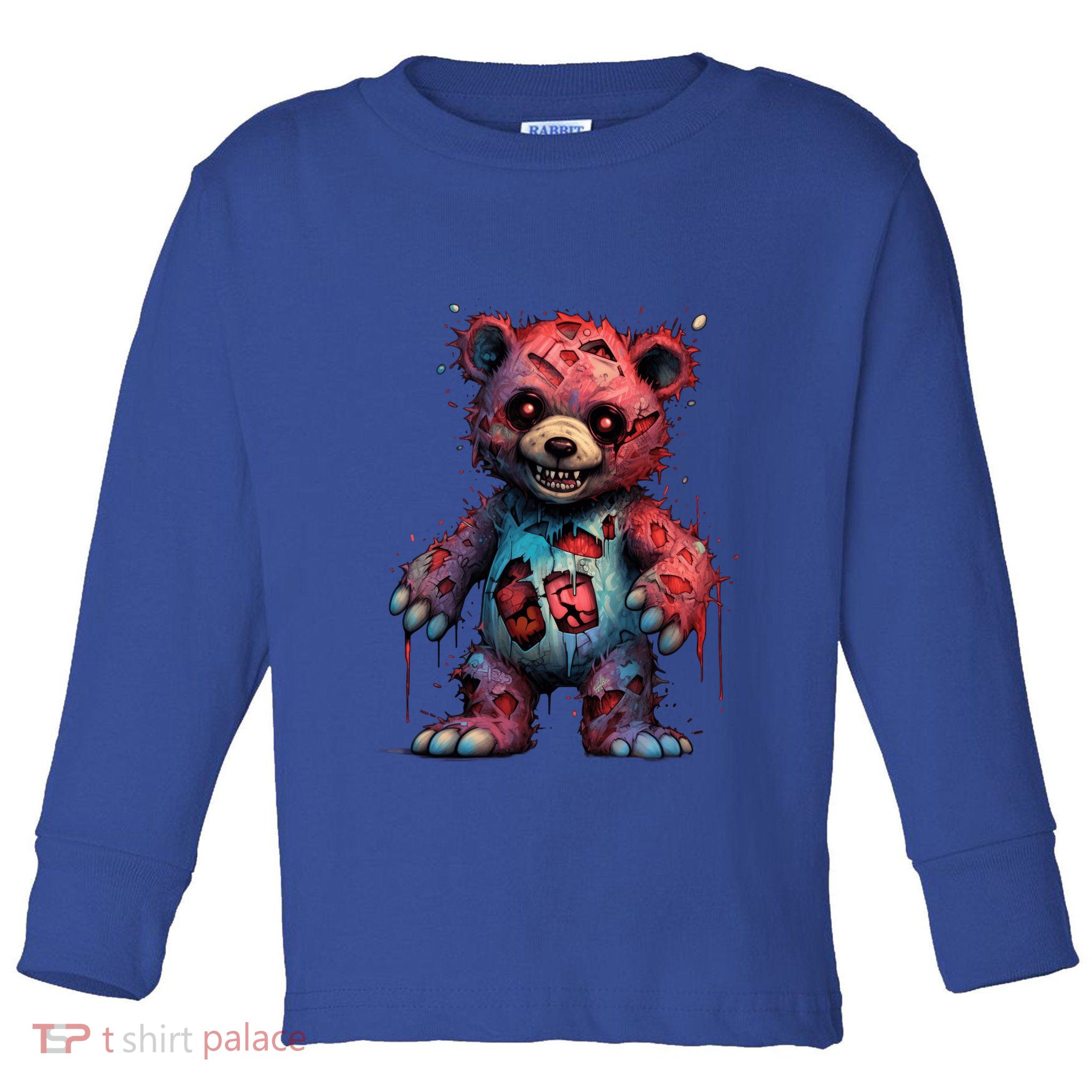 Zombie Teddy Bear Toddler Long Sleeve Shirt