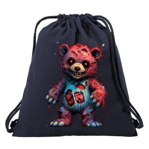 Zombie Teddy Bear Drawstring Bag