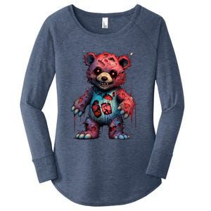 Zombie Teddy Bear Women's Perfect Tri Tunic Long Sleeve Shirt