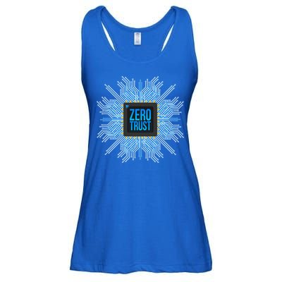 Zero Trust Cyber Security Hacking Programmer Developer Funny Gift Ladies Essential Flowy Tank