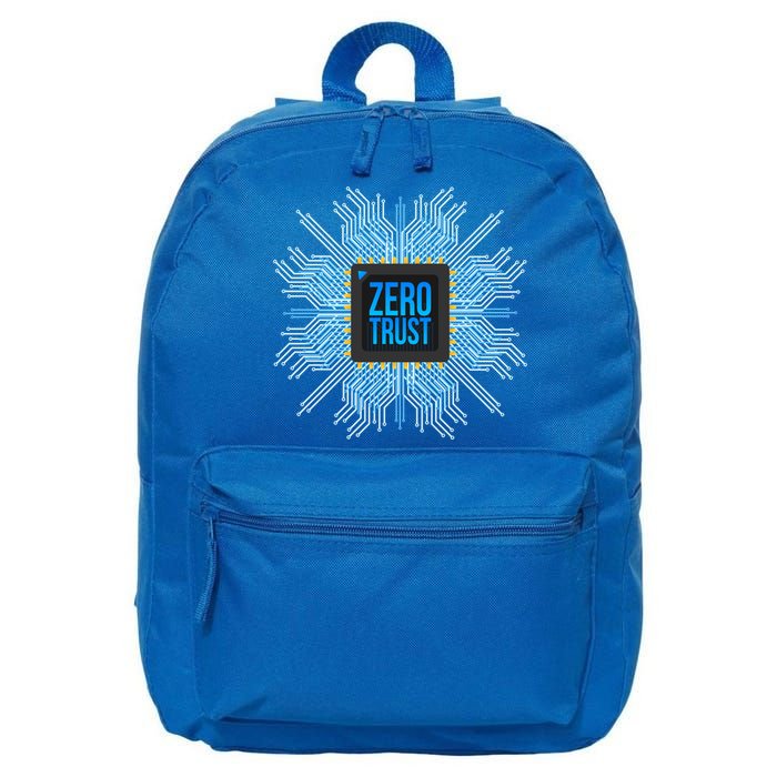 Zero Trust Cyber Security Hacking Programmer Developer Funny Gift 16 in Basic Backpack