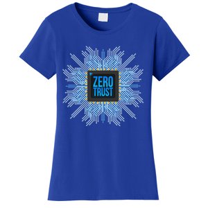 Zero Trust Cyber Security Hacking Programmer Developer Funny Gift Women's T-Shirt