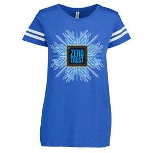 Zero Trust Cyber Security Hacking Programmer Developer Funny Gift Enza Ladies Jersey Football T-Shirt