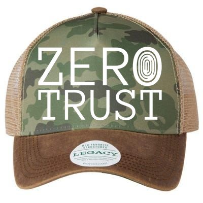 Zero Trust Cyber Security Hacking Programmer Developer Funny Gift Legacy Tie Dye Trucker Hat