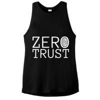 Zero Trust Cyber Security Hacking Programmer Developer Funny Gift Ladies PosiCharge Tri-Blend Wicking Tank